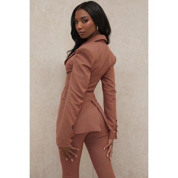 House of CB Makani Mocha Hourglass Corset Blazer - Picture 3 of 10